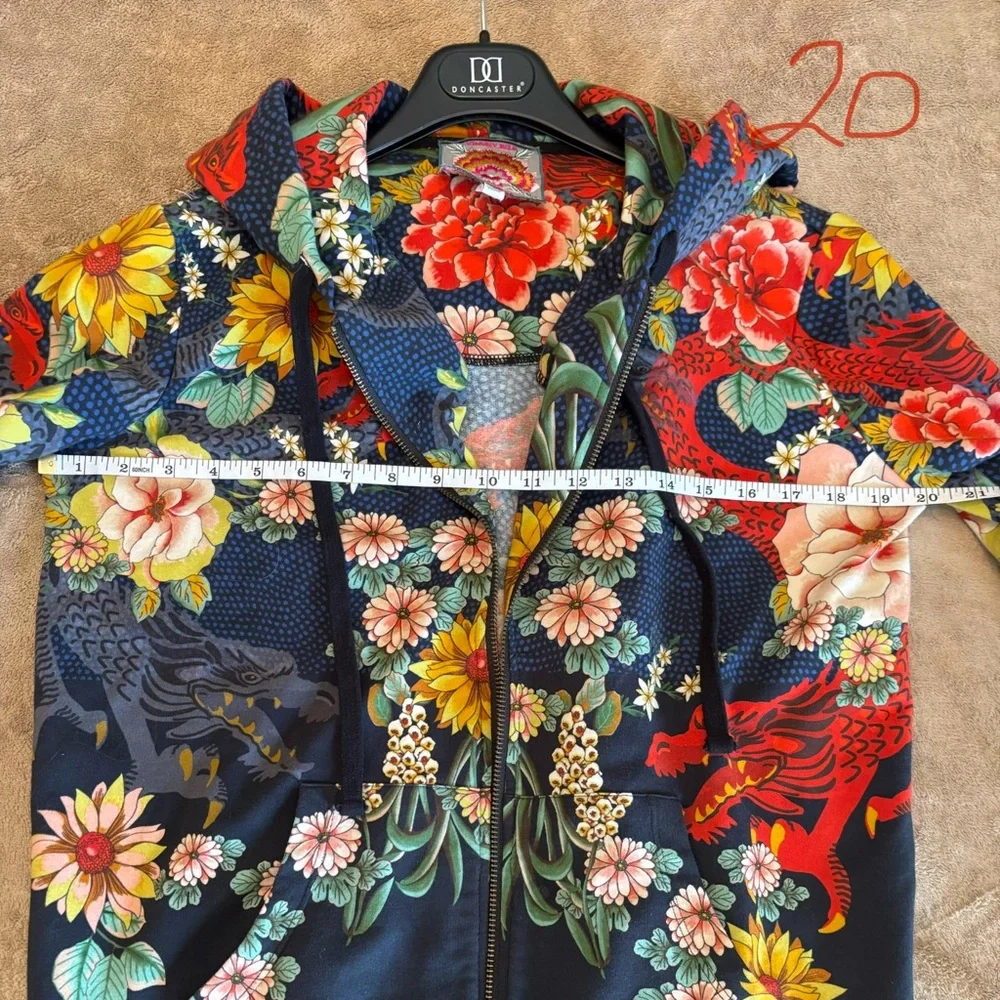 Johnny Was Dragona Modern Zip Up Hoodie Sold Out Online Size S - Picture 8 of 11